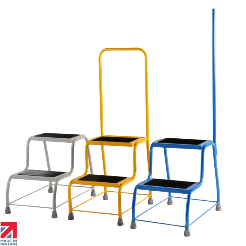 Steptek Robust Coloured Portable Steps Group