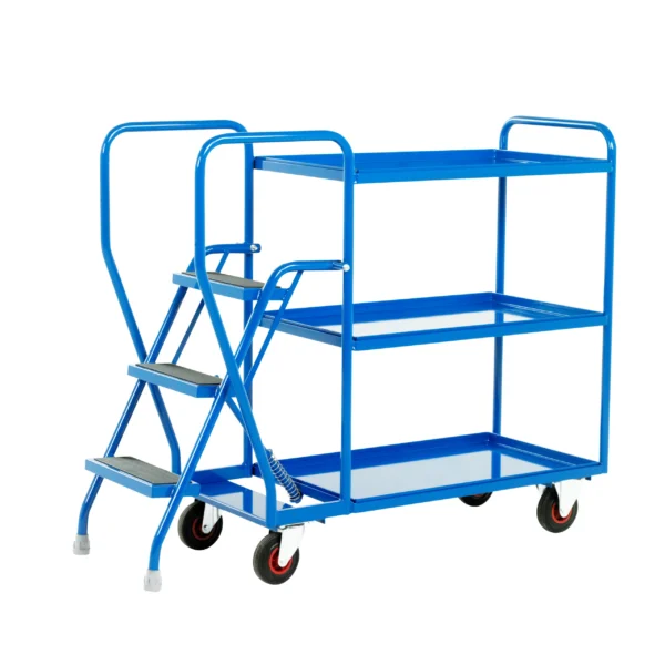 Steptek Step Tray Trolley - 3 Steps - Steel Trays