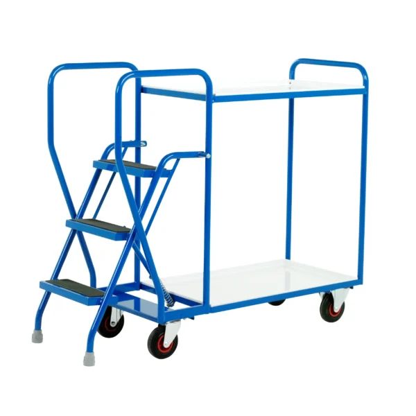 Steptek Step Tray Trolley - 3 Steps - White Trays