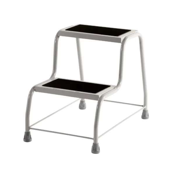 Steptek Robust Coloured Portable Steps - 2 Step Grey