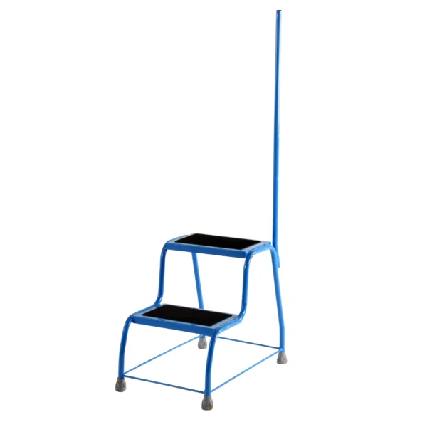 Steptek Robust Coloured Portable Steps - 2 Step With Post Blue