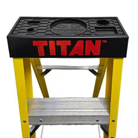 Titan Fibreglass Swingback Step Ladder 4 Titan Fibreglass Swingback Step Ladder - Image 4